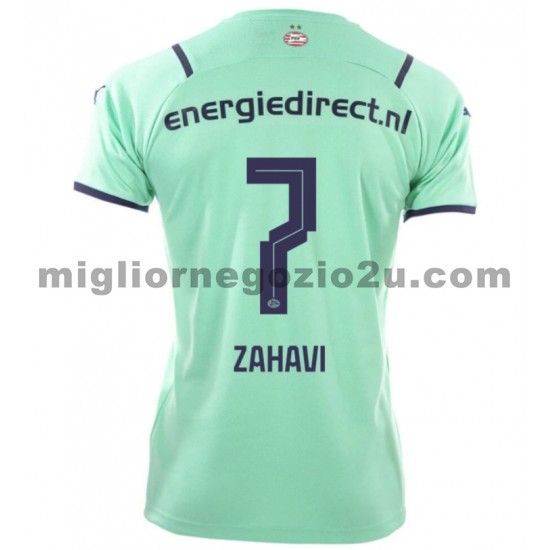 Maglia PSV Eindhoven Eran Zahavi 7 Terza Divisa 2021-2022 Manica Corta