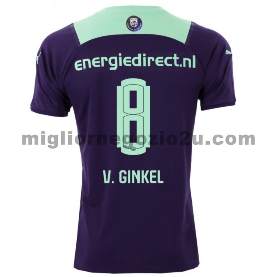 Maglia PSV Eindhoven Marco van Ginkel 8 Trasferta Divisa 2021-2022 Manica Corta