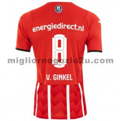 Maglia PSV Eindhoven Marco van Ginkel 8 Casa Divisa 2021-2022 Manica Corta