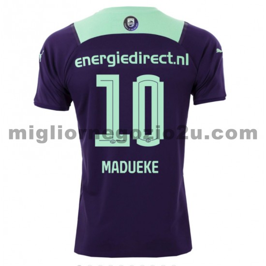 Maglia PSV Eindhoven Noni Madueke 10 Trasferta Divisa 2021-2022 Manica Corta