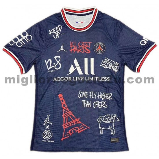 Maglia Paris Saint-Germain Graffiti Casa Divisa 2021-2022 Manica Corta