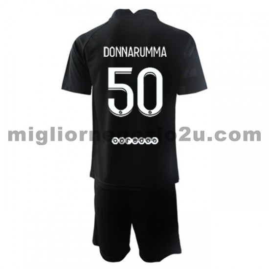 Maglia Paris Saint-Germain Portiere Gianluigi Donnarumma 50 Bambino Trasferta Divisa 2021-2022 Manica Corta