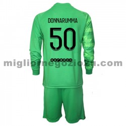 Maglia Paris Saint-Germain Portiere Gianluigi Donnarumma 50 Bambino Terza Divisa 2021-2022 Manica Lunga