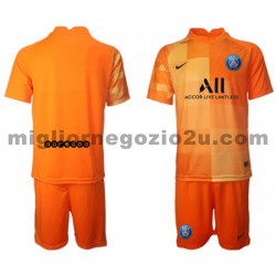 Maglia Paris Saint-Germain Portiere Bambino Casa Divisa 2021-2022 Manica Corta