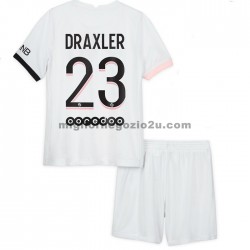 Maglia Paris Saint-Germain Julian Draxler 23 Bambino Trasferta Divisa 2021-2022 Manica Corta