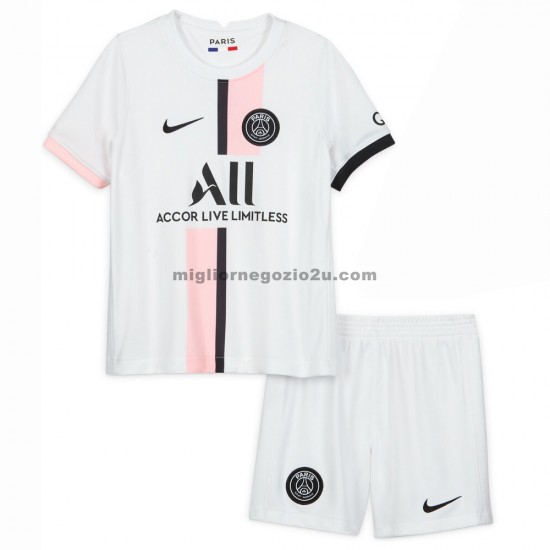 Maglia Paris Saint-Germain Bambino Trasferta Divisa 2021-2022 Manica Corta