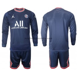 Maglia Paris Saint-Germain Bambino Casa Divisa 2021-2022 Manica Lunga