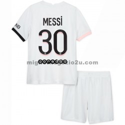 Maglia Paris Saint-Germain Lionel Messi 30 Bambino Trasferta Divisa 2021-2022 Manica Corta