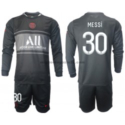 Maglia Paris Saint-Germain Lionel Messi 30 Bambino Terza Divisa 2021-2022 Manica Lunga