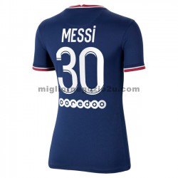 Maglia Paris Saint-Germain Lionel Messi 30 Donna Casa Divisa 2021-2022 Manica Corta