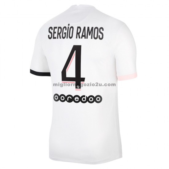 Maglia Paris Saint-Germain Sergio Ramos 4 Trasferta Divisa 2021-2022 Manica Corta