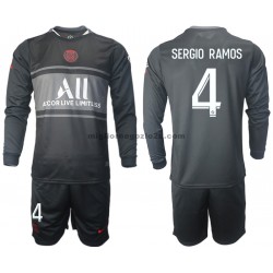 Maglia Paris Saint-Germain Sergio Ramos 4 Bambino Terza Divisa 2021-2022 Manica Lunga
