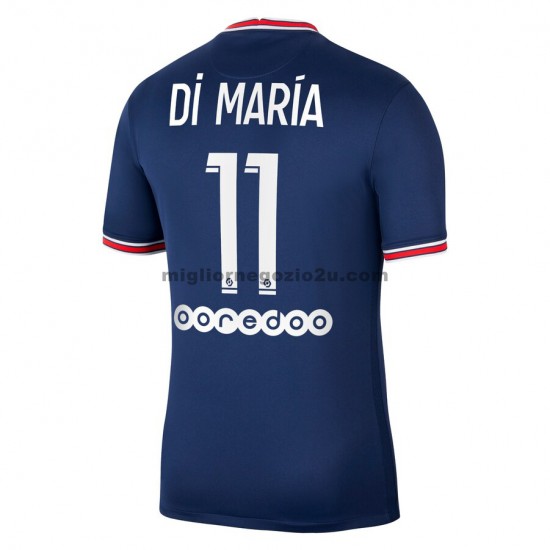 Maglia Paris Saint-Germain Angel Di Maria 11 Casa Divisa 2021-2022 Manica Corta