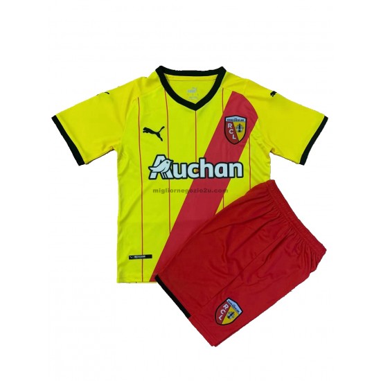 Maglia RC Lens Bambino Casa Divisa 2021-2022 Manica Corta