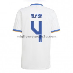 Maglia Real Madrid David Alaba 4 Casa Divisa 2021-2022 Manica Corta