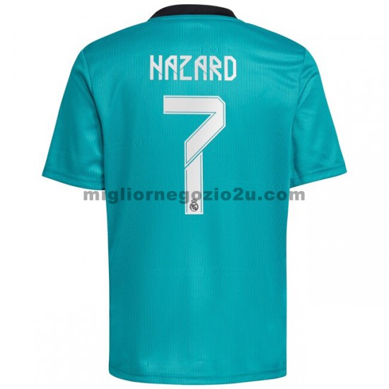 Maglia Real Madrid Eden Hazard 7 Terza Divisa 2021-2022 Manica Corta