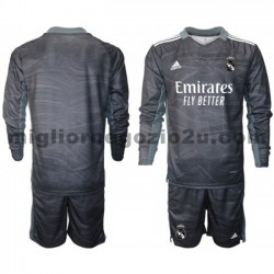 Maglia Real Madrid Portiere Bambino Casa Divisa 2021-2022 Manica Lunga