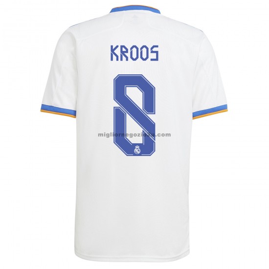 Maglia Real Madrid Toni Kroos 8 Casa Divisa 2021-2022 Manica Corta