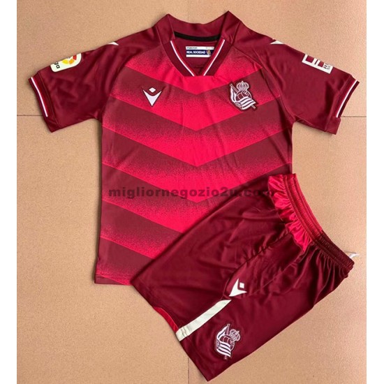 Maglia Real Sociedad Bambino Trasferta Divisa 2021-2022 Manica Corta