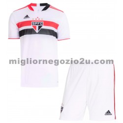 Maglia São Paulo Bambino Casa Divisa 2021-2022 Manica Corta