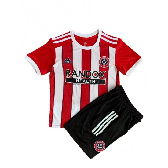 Maglia Sheffield United Bambino Casa Divisa 2021-2022 Manica Corta