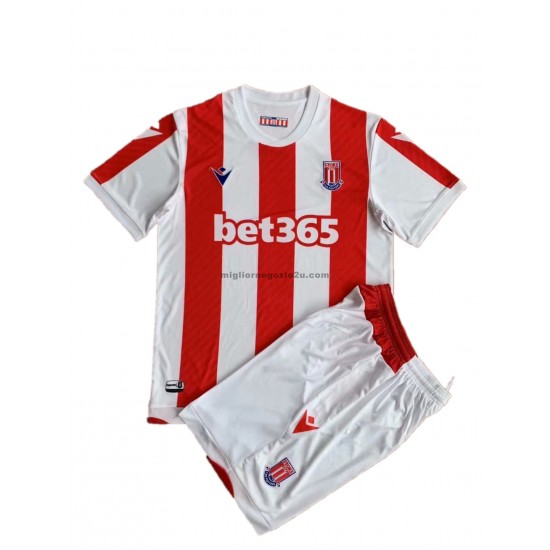 Maglia Stoke City Bambino Casa Divisa 2021-2022 Manica Corta