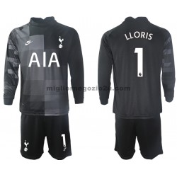 Maglia Tottenham Hotspur Hugo Lloris 1 Portiere Bambino Trasferta Divisa 2021-2022 Manica Lunga