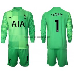 Maglia Tottenham Hotspur Hugo Lloris 1 Portiere Bambino Casa Divisa 2021-2022 Manica Lunga