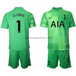 Maglia Tottenham Hotspur Hugo Lloris 1 Portiere Bambino Casa Divisa 2021-2022 Manica Corta