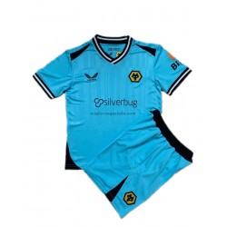 Maglia Wolverhampton Wanderers Portiere Bambino Terza Divisa 2021-2022 Manica Corta
