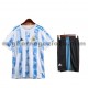 Maglia Argentina Bambino Casa Divisa 2021 Manica Corta