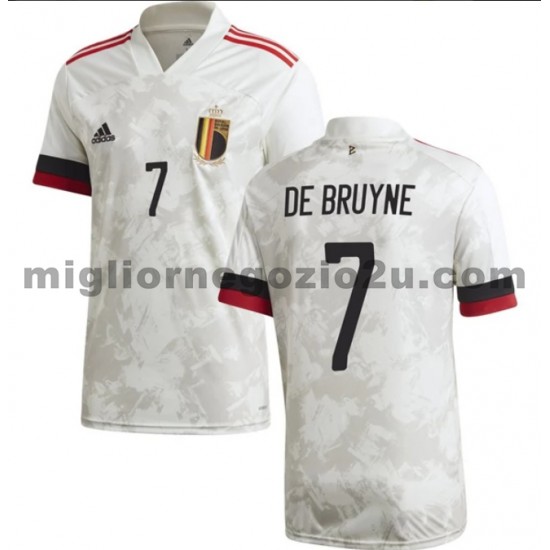 Maglia Belgio De Bruyne 7 Trasferta Divisa Euro 2020 Manica Corta