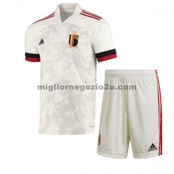 Maglia Belgio Bambino Trasferta Divisa Euro 2020 Manica Corta