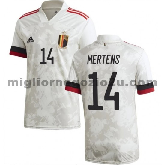 Maglia Belgio Mertens 14 Trasferta Divisa Euro 2020 Manica Corta