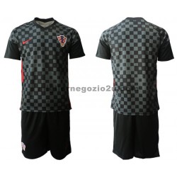 Maglia Croazia Bambino Trasferta Divisa Euro 2020 Manica Corta