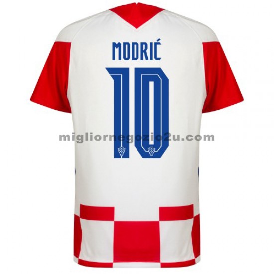 Maglia Croazia Luka Modrić 10 Casa Divisa Euro 2020 Manica Corta