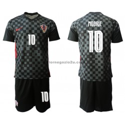 Maglia Croazia Luka Modrić 10 Bambino Trasferta Divisa Euro 2020 Manica Corta