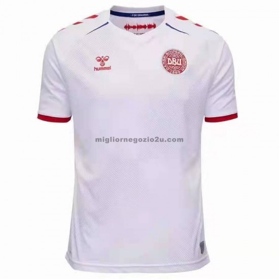 Maglia Danimarca Trasferta Divisa Euro 2020 Manica Corta