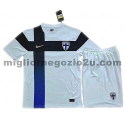 Maglia Finlandia Bambino Casa Divisa Euro 2020 Manica Corta