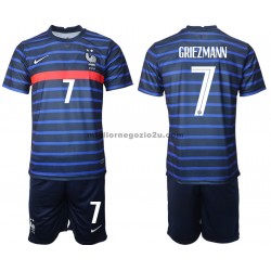 Maglia Francia Antoine Griezmann 7 Bambino Casa Divisa Euro 2020 Manica Corta