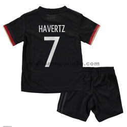 Maglia Germania Kai Havertz 7 Bambino Trasferta Divisa Euro 2020 Manica Corta
