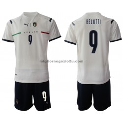 Maglia Italia Andrea Belotti 9 Bambino Trasferta Divisa 2021-2022 Manica Corta