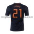 Maglia Paesi Bassi Frenkie de Jong 21 Trasferta Divisa Euro 2020 Manica Corta