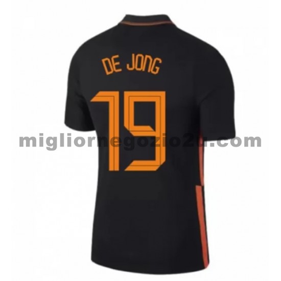 Maglia Paesi Bassi Luuk de Jong 19 Trasferta Divisa Euro 2020 Manica Corta