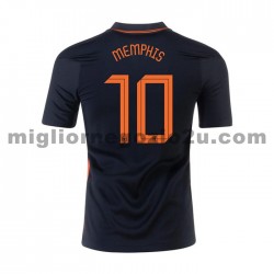 Maglia Paesi Bassi MEMPHIS 10 Trasferta Divisa Euro 2020 Manica Corta