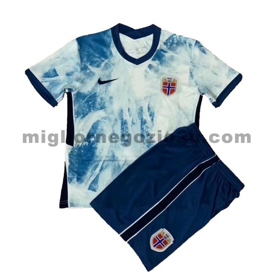 Maglia Norvegia Bambino Trasferta Divisa 2020-2021 Manica Corta
