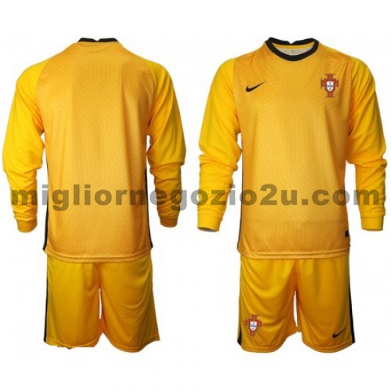 Maglia Portogallo Portiere Bambino Trasferta Divisa Euro 2020 Manica Lunga