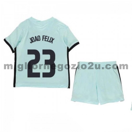 Maglia Portogallo Joao Felix 23 Bambino Trasferta Divisa Euro 2020 Manica Corta