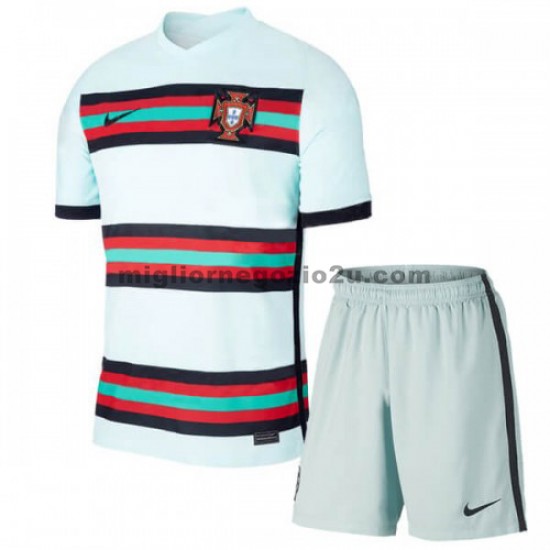 Maglia Portogallo Bambino Trasferta Divisa Euro 2020 Manica Corta
