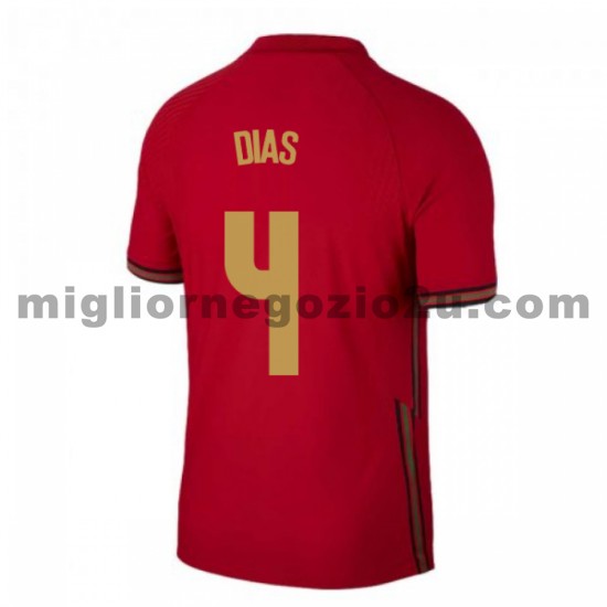 Maglia Portogallo Ruben Dias 4 Casa Divisa Euro 2020 Manica Corta